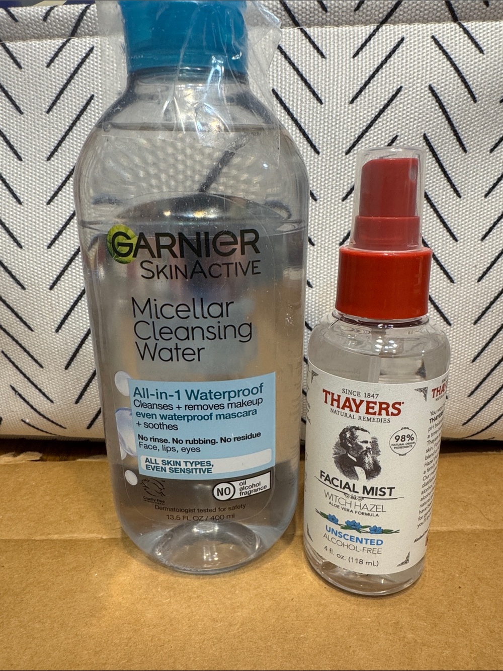Garnier SkinActive Micellar Cleansing Water and Thayer Facial Mist